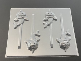 570sp Baby Shark Chocolate or Hard Candy Lollipop Mold